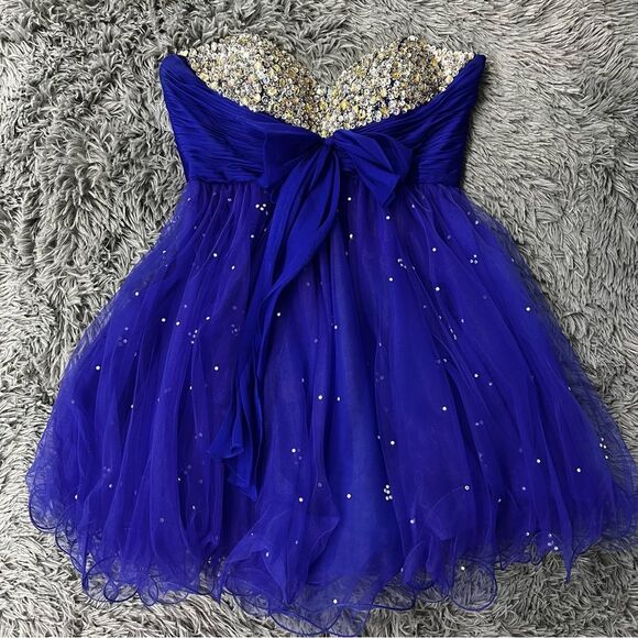 Sherri Hill Dresses & Skirts - Sherri Hill Blue Mini Homecoming / Formal Dress Size 6